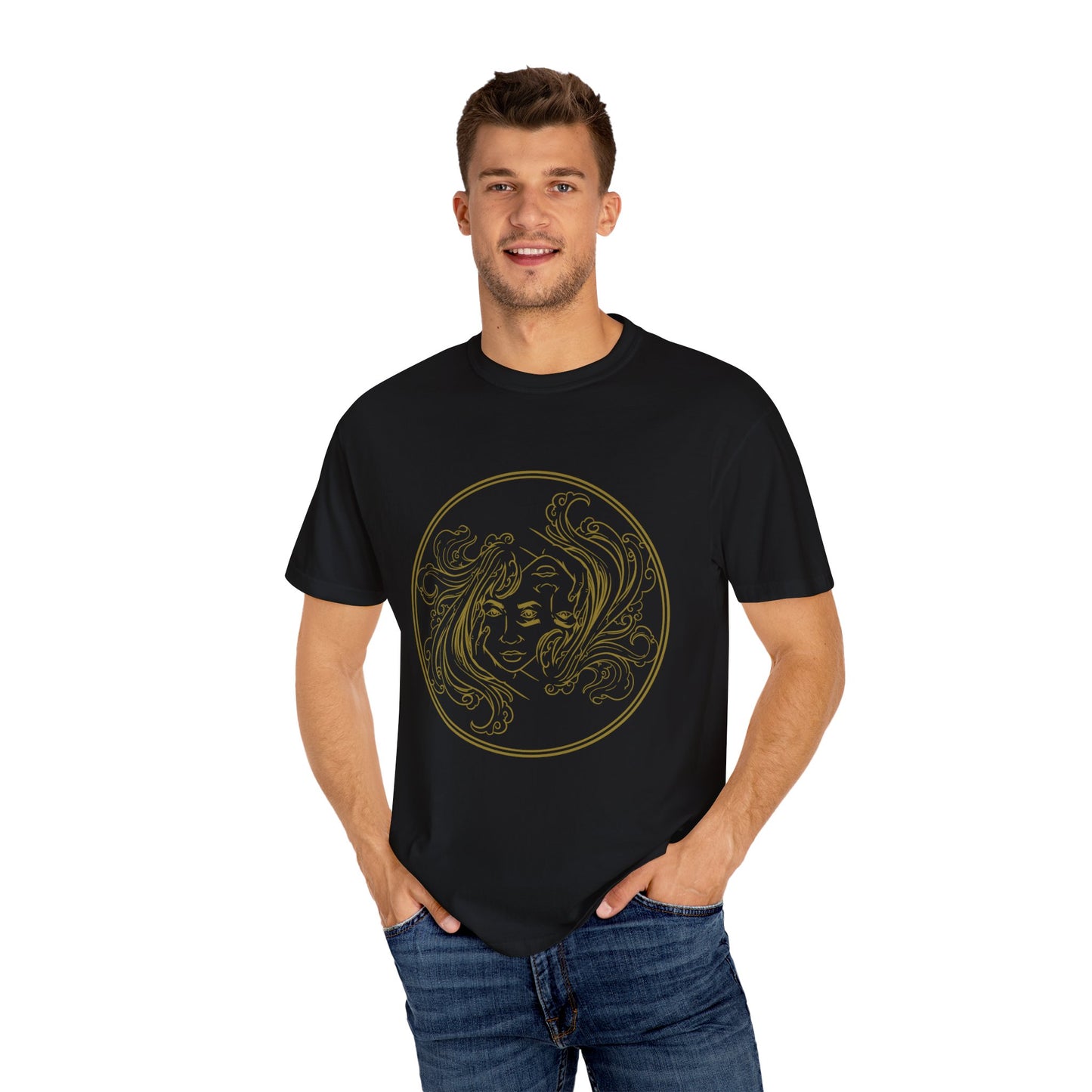 Golden ImagineKid Logo- Unisex Garment Dyed T-shirt