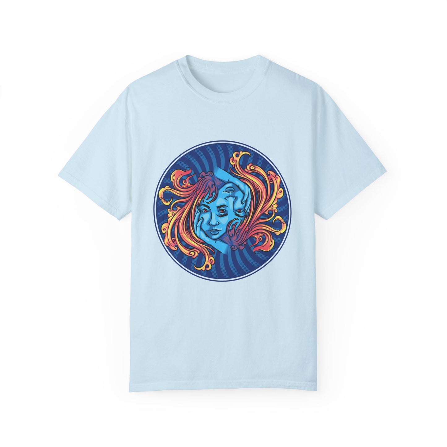 Blue ImagineKid Logo- Unisex Garment Dyed T-shirt