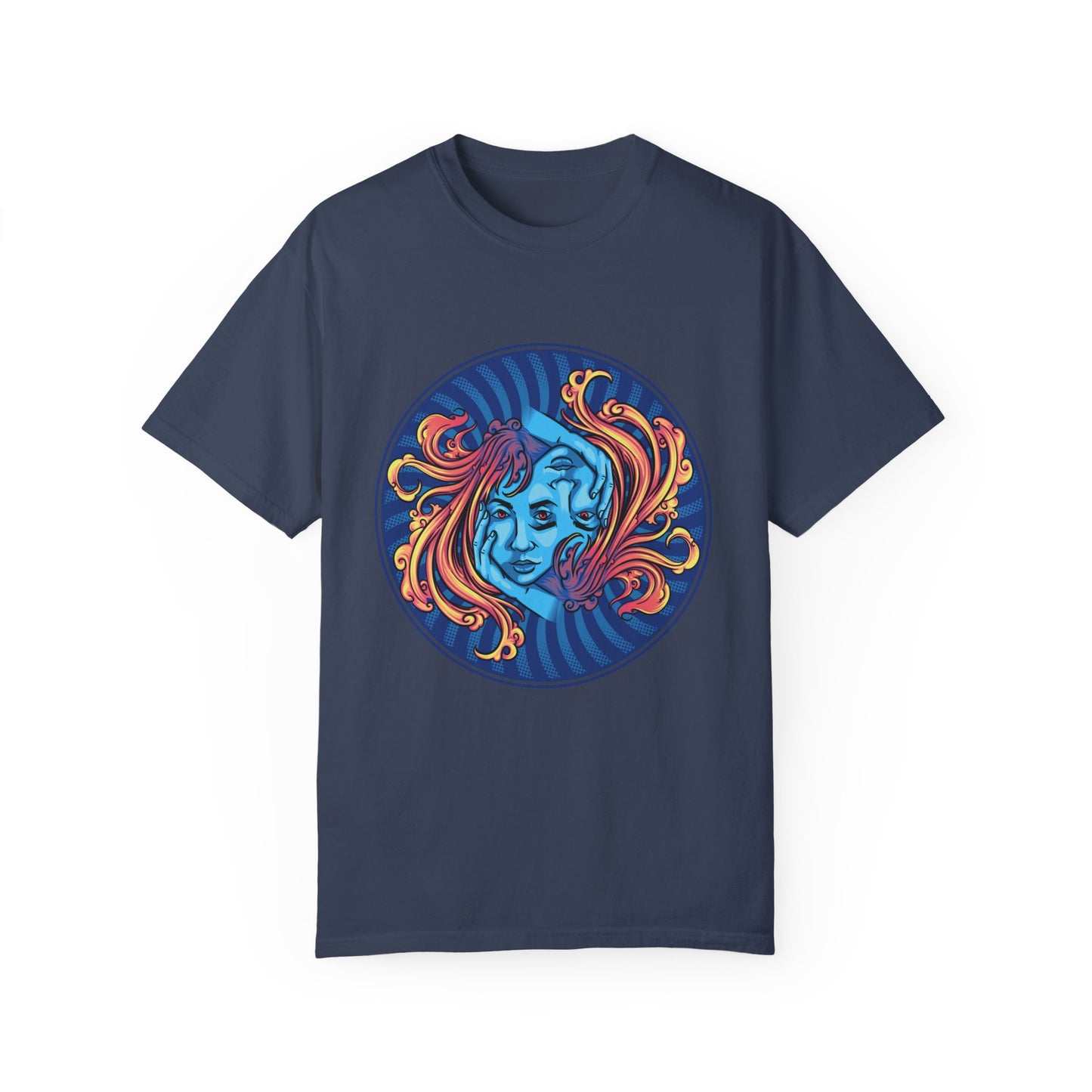 Blue ImagineKid Logo- Unisex Garment Dyed T-shirt