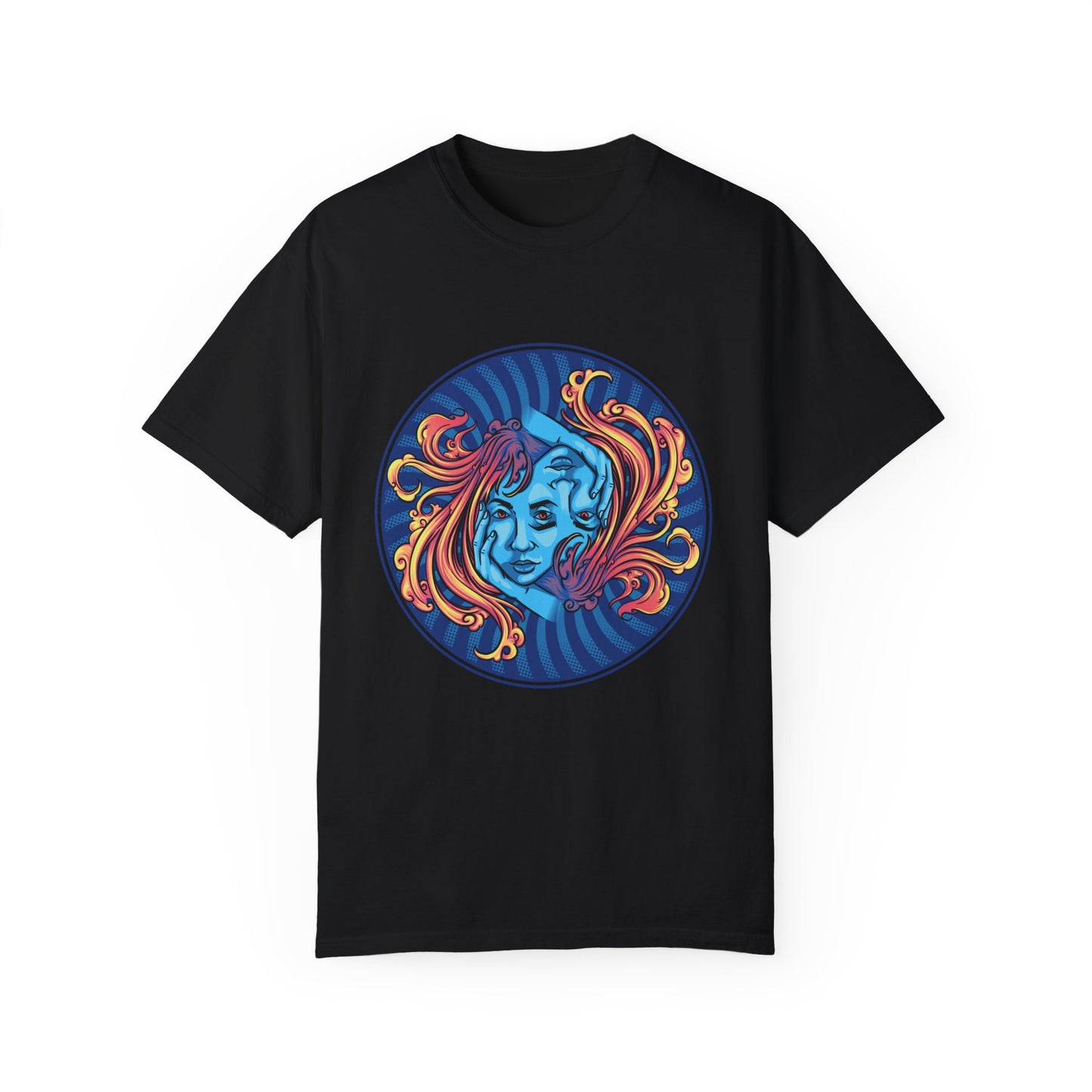 Blue ImagineKid Logo- Unisex Garment Dyed T-shirt