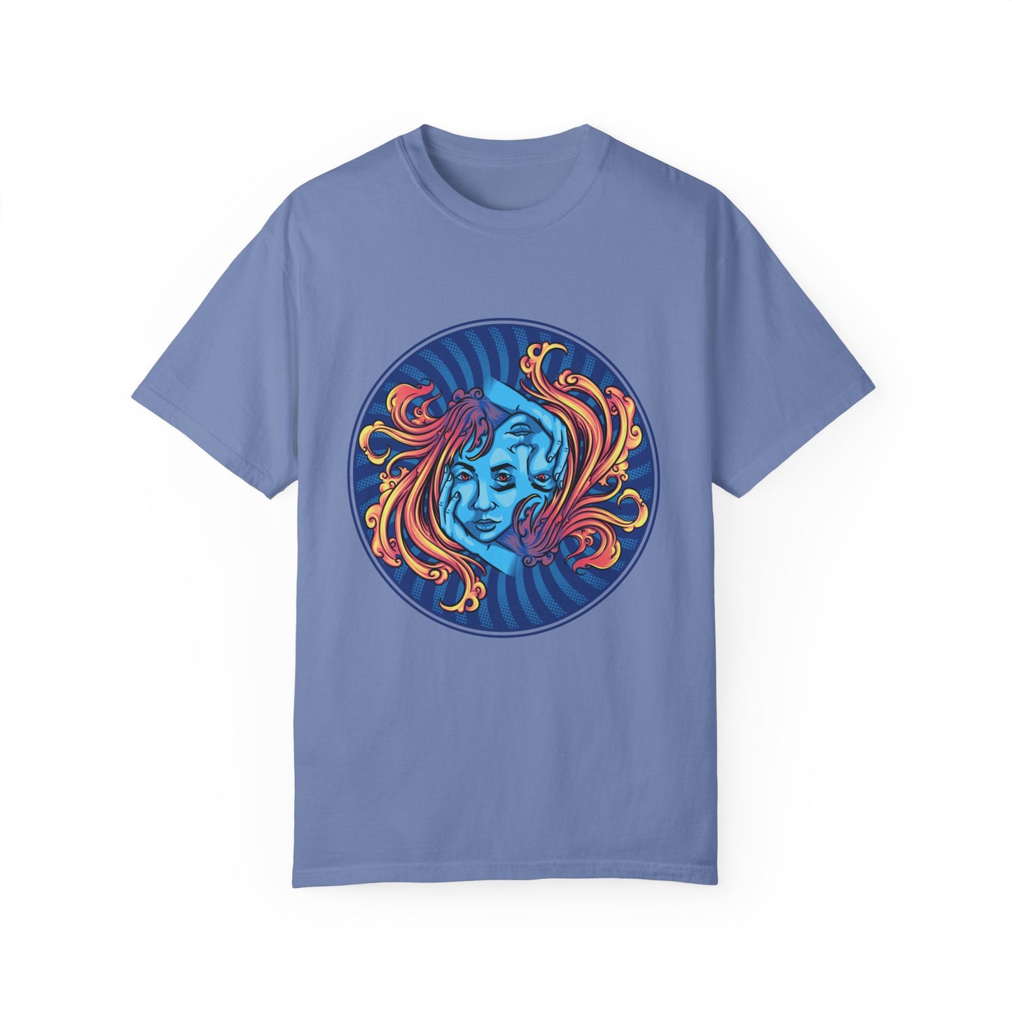 Blue ImagineKid Logo- Unisex Garment Dyed T-shirt