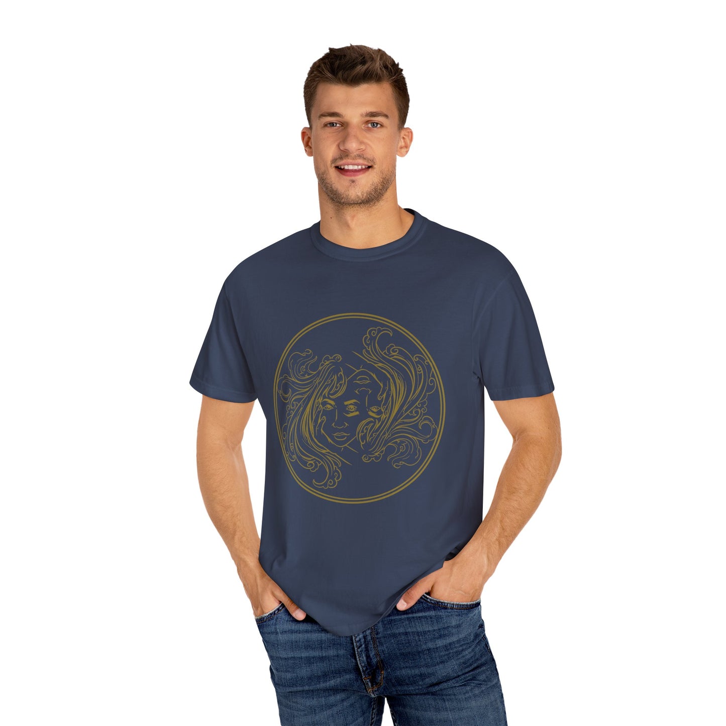 Golden ImagineKid Logo- Unisex Garment Dyed T-shirt