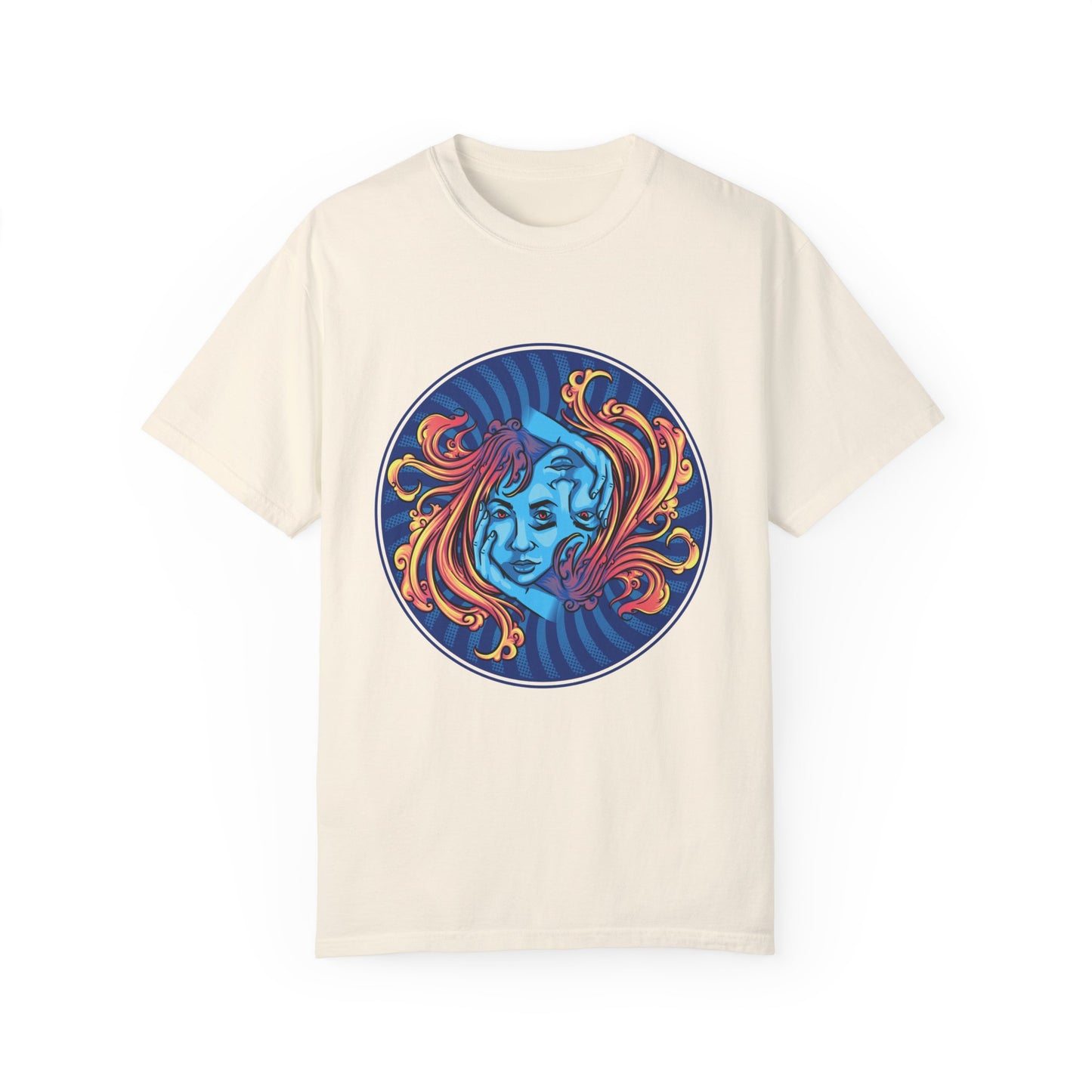 Blue ImagineKid Logo-  Unisex Garment Dyed T-shirt