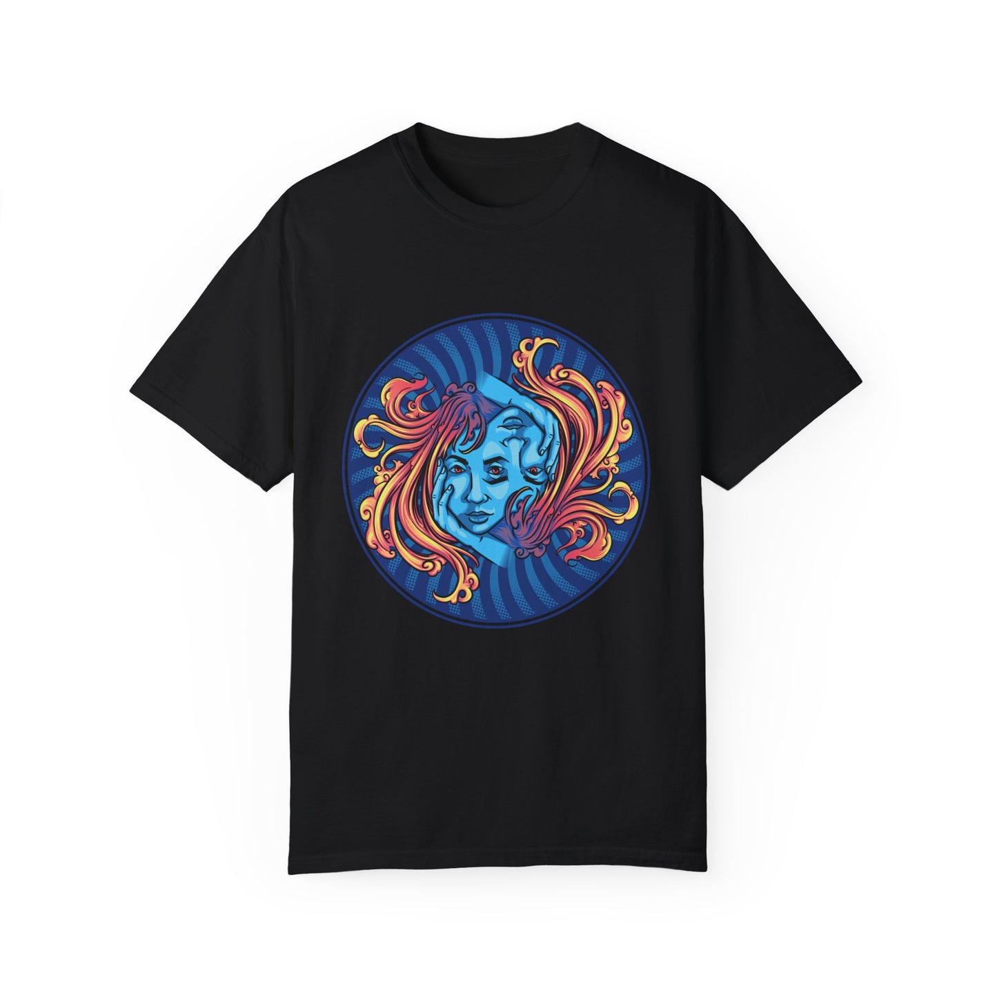 Blue ImagineKid Logo-  Unisex Garment Dyed T-shirt