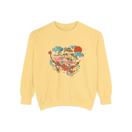 Mushroom Hand Forest Sweatshirt